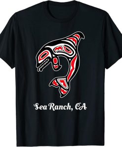 Native American Sea Ranch CA Red Orca Killer Whale T-Shirt