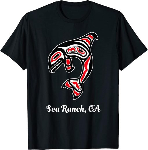 Native American Sea Ranch CA Red Orca Killer Whale T-Shirt