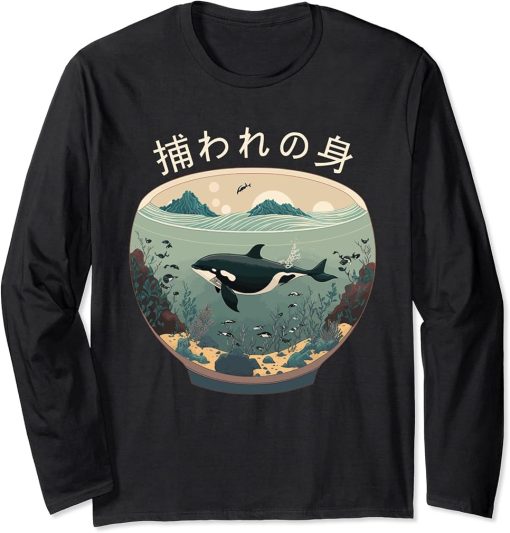 Orca End Captivity Free The Orcas Marine Protection Activist Long Sleeve T-Shirt